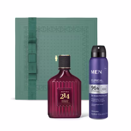 Imagem do produto Combo Presente African Sunrise: Eau De Parfum 100ml + Antitranspirante 90g/150ml + Caixa Presenteável