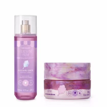 Imagem do produto Cuide-se Bem Doces Delírios Algodão Doce: Body Splash 200ml +Creme Duo Desodorante Hidratante 200g