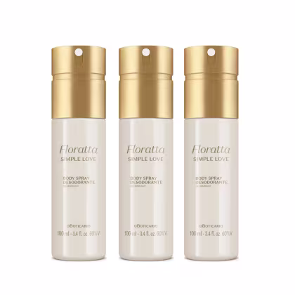 Imagem do produto Kit Floratta Simple Love o Boticário Body Spray (3 Unidades)