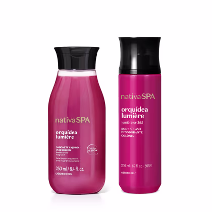 Imagem do produto Combo Nativa SPA Orquídea Lumière: Body Splash 200ml + Sabonete Líquido Corporal 250ml