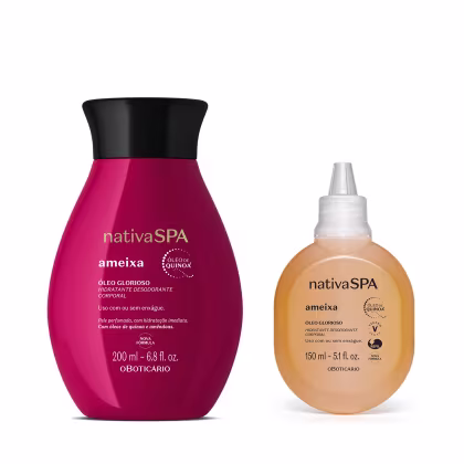 Imagem do produto Combo Nativa Spa Ameixa: Óleo Glorioso Corporal 200ml + Refil 150ml