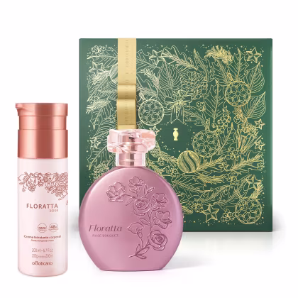 Imagem do produto Conjunto Floratta Rose Bouquet o Boticário Feminino - Desodorante Colônia 75ml + Creme Hidratante Desodorante Corporal 200ml + Caixa Presenteável