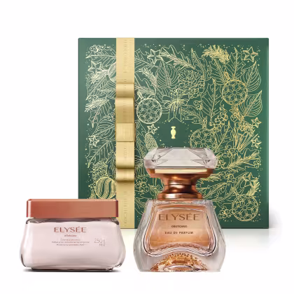 Imagem do produto Combo Presente Elysée: Eau de Parfum 50ml + Creme Acetinado Hidratante Desodorante Corporal 250g + Caixa Presenteável
