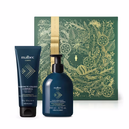 Imagem do produto Combo Presente Malbec Corpo: Shower Gel 250g + Loção Corporal 200ml + Caixa Presenteável