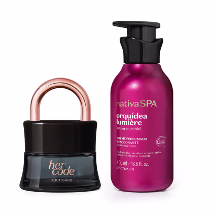 Imagem do produto Combo Her Code 50ml + Creme Perfumado Nativa Spa Orquídea Lumiére 400ml
