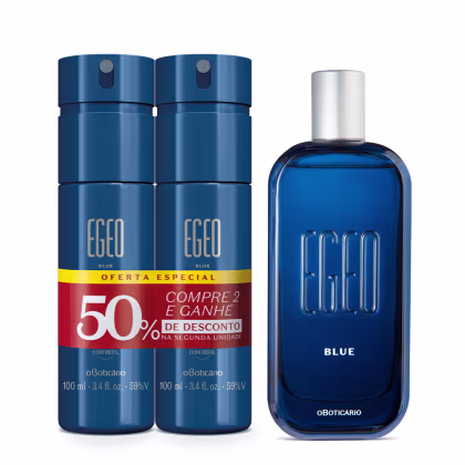 Imagem do produto Combo Egeo Blue: Desodorante Colônia 90ml + Kit Body Spray