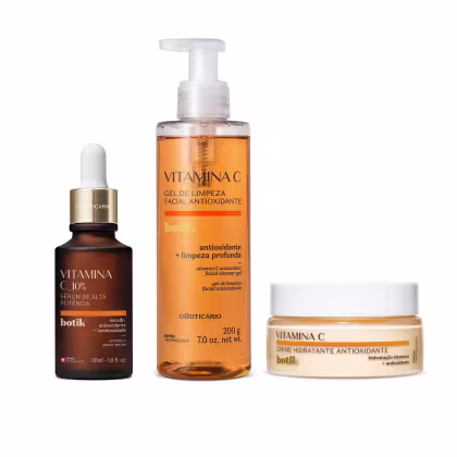 Imagem do produto Combo Botik Vitamica C: Gel de Limpeza Facial 200g + Sérum 10% Botik 30ml + Creme Facial Hidratante 50g