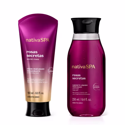 Imagem do produto Combo Nativa SPA Rosas Secretas: Sabonete Líquido 250ml + Creme Perfumado Corporal 180ml