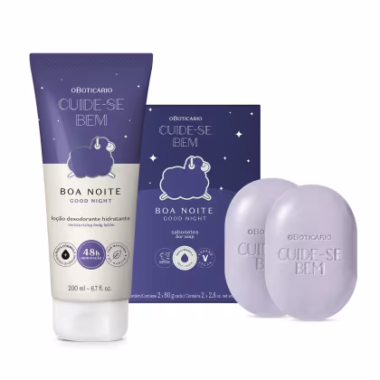 Imagem do produto Combo Cuide-Se Bem Boa Noite: Loção Corporal 200ml + Sabonetes Em Barra 2x80g