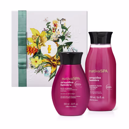 Imagem do produto Combo Presente Dia Das Mães Nativa Spa Orquídea Lumiére: Loção Corporal 200ml + Sabonete Líquido Perfumado 250ml