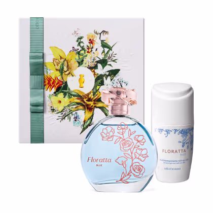 Imagem do produto Combo Presente Dia Das Mães Floratta Blue: Desodorante Colônia 75ml +  Desodorante Roll On 55ml