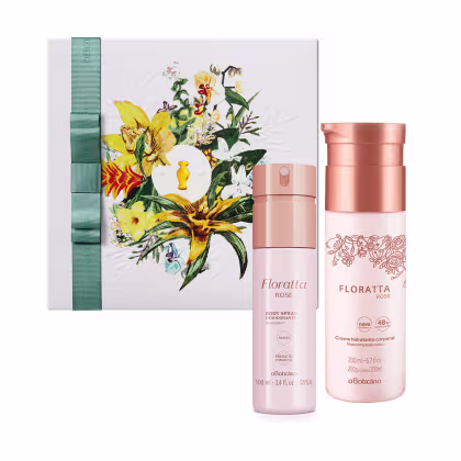 Imagem do produto Combo Presente Dia das Mães Floratta Rose: Body Spray 100ml + Creme Corporal 200ml