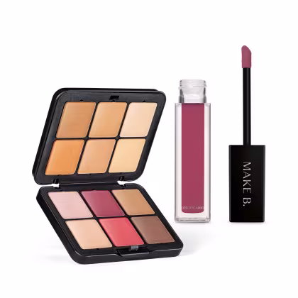 Imagem do produto Combo Paleta Multifuncional Soft Fusion 20g + Batom Líquido Mate Rosa Exotic Rose 5ml