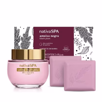Imagem do produto Combo Nativa Spa Ameixa Negra: Crème Parfumèe Ultra Perfumado 200g + Sabonete Em Barra 2x90g