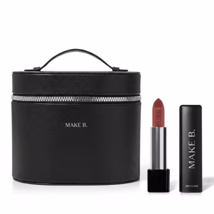 Imagem do produto Combo Make B.: Batom  Marrom Nude 3,9g +Nécessaire Preto com Alça
