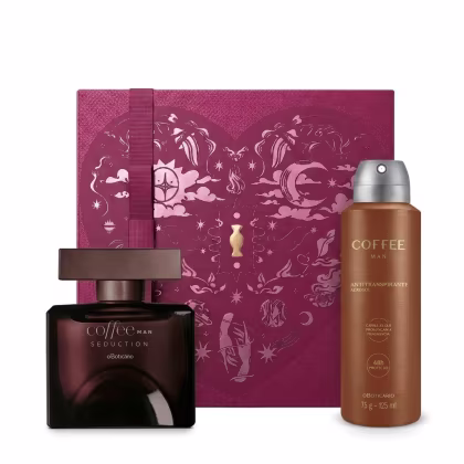 Imagem do produto Combo Presente Dia dos Namorados Coffee Man Seduction: Desodorante Colônia 100ml + Desodorante Antitranspirante 125ml