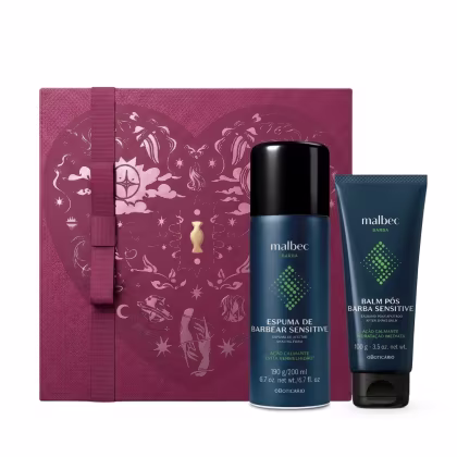Imagem do produto Combo Presente Dia Dos Namorados Malbec Cuidados: Espuma Para Barbear 200ml + Balm Pós Barba 100g