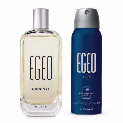 Imagem do produto Combo Egeo: Desodorante Colônia Original 90ml + Desodorante Antitranspirante Aerossol Blue 125ml