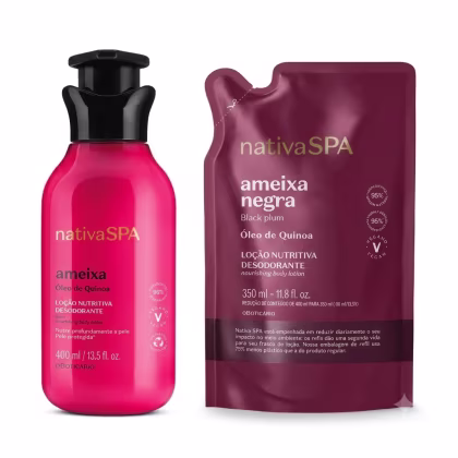 Imagem do produto Combo Nativa SPA: Loção Hidratante Corporal Ameixa 400ml + Refil Loção Desodorante Hidratante Corporal Ameixa Negra 350ml