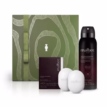Imagem do produto Combo Presente Dia dos Pais Malbec: Sabonete Em Barra 2x80g+ Desodorante Antitranspirante 125ml/75g