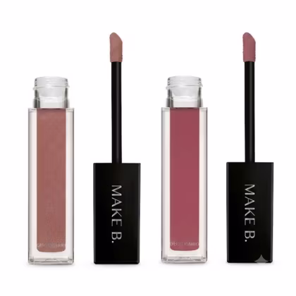 Imagem do produto Combo Make B.: Gloss Labial Marrom Claro Soft Silk 5ml + Gloss Labial Rosa New Rose 5ml
