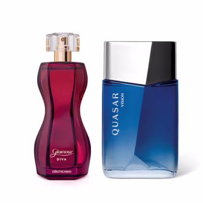 Imagem do produto Conjunto o Boticário - Quasar Vision Desodorante Colônia 100ml +  Glamour Diva Desodorante Colônia 75ml