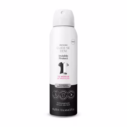 Imagem do produto o Boticário Cuide-se Bem Invisible Protect Antitranspirante Aerossol Jato Seco - Desodorante Feminino 150ml