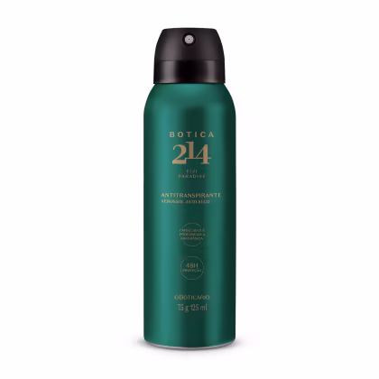 Imagem do produto Botica 214 Fiji Paradise o Boticário Antitranspirante Aerossol - Desodorante Masculino 125ml