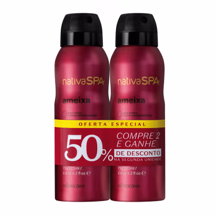 Imagem do produto Kit Desodorante Aerossol Antitranspirante Nativa SPA Ameixa 2x75g/125ml