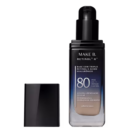 Imagem do produto Make B. Retinol³ H+ o Boticário Cor 120N FPS80 - Base Líquida 26g