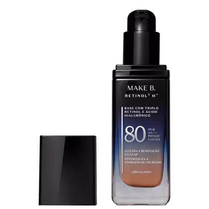Imagem do produto Make B. Retinol³ H+ o Boticário Cor 170Q FPS80 - Base Líquida 26g