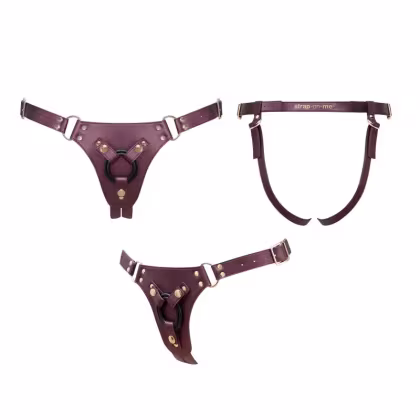 Imagem do produto Harness Generous Strap On Me Cinta Ajustável com Anel para Dildo - Aubergine