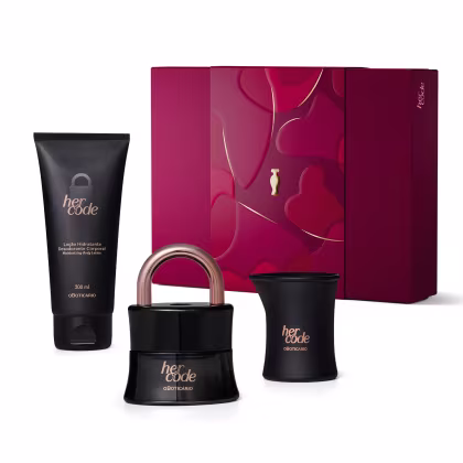 Conjunto Her Code o Boticário Feminino Trio, 3 produtos.