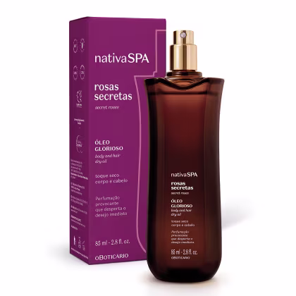 Imagem do produto Óleo Multifuncional Glorioso Corpo E Cabelos Nativa Rosas Secretas 85ml