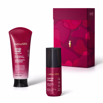 Kit Nativa SPA Cereja Rouge o Boticário Feminino, 2 produtos.