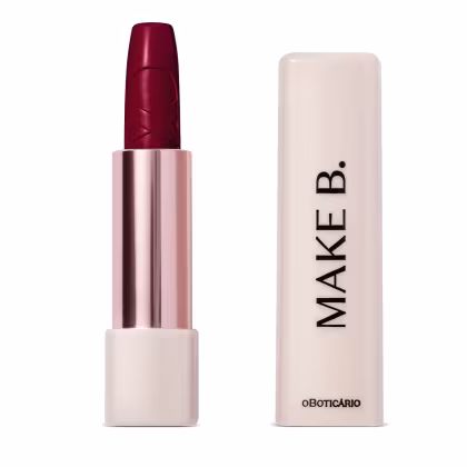 Batom Cremoso o Boticário Make B. Urban Ballet Vermelho, 3,6g.