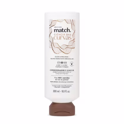 Imagem do produto Condicionador E Leave-In Match Ciência das Curvas 300ml