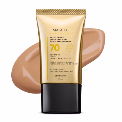 Imagem do produto Base Líquida Protetora Make B. Hyaluronic FPS 70 Cor 40 30ml