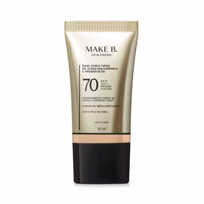 Imagem do produto Base Líquida Protetora FPS 70 Make B. Hyaluronic Cor 130Q 30ml