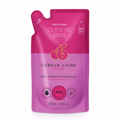 Imagem do produto Refil Loção Hidratante Desodorante Corporal Cuide-se Bem Cereja Livre 350ml