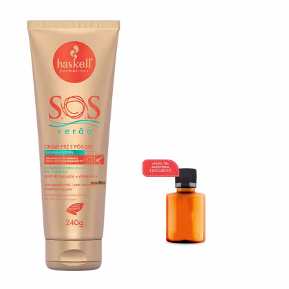 Imagem do produto Creme Pré e Pós-Sol SOS Verão Haskell 240g +Óleo7ml
