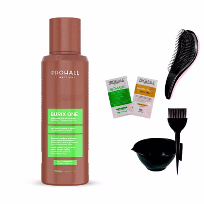 Imagem do produto Burix One Prohall 0Formol Vegana 120ml +Cumbuca/Escova/Sachê
