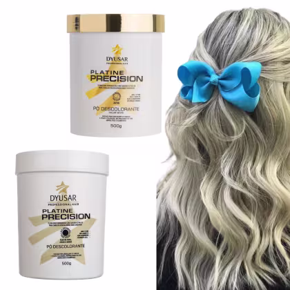 Imagem do produto Kit 2 Pó Descolorante Platine P Blue+ Platine P White Dyusar