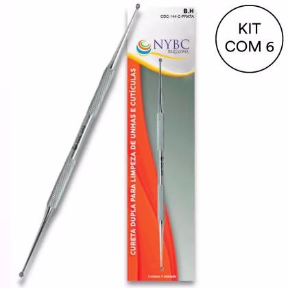 Kit NYBC Beauty Cureta Dupla para Limpeza Sexteto, 6 unidades.