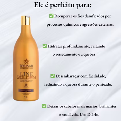 Imagem do produto Condicionador De Hidratação Ouro Dyusar Cosméticos 1L