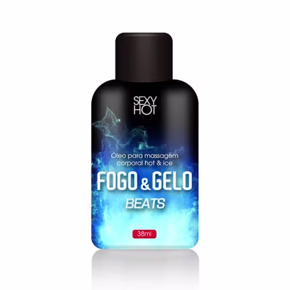 Imagem do produto Fogo e Gelo Morango - Óleo Excitante Beijável Esquenta e Esfria - 38ml Fogo e Gelo Beats - Óleo Excitante Beijável Esque