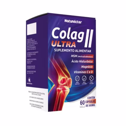 Imagem do produto Colageno Tipo 2 ULTRA Premium Fórmula Exclusiva Artrite Artrose Tendões Joelho Coluna 60 Cápsulas