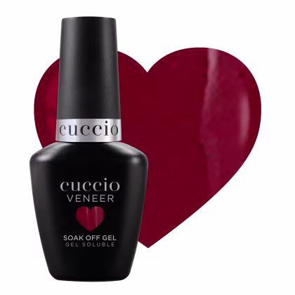 Esmalte em Gel Cuccio Brasil Veneer Hema Free Rich Carmine 13ml.
