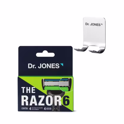 Imagem do produto Combo Barba The Razor 6: Kit Recargas (4 unidades) + Suporte