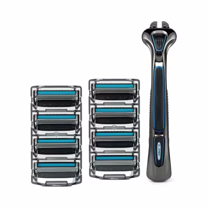 Imagem do produto Combo Barba The Razor 4: Cabo + Kit Recargas (8 unidades)